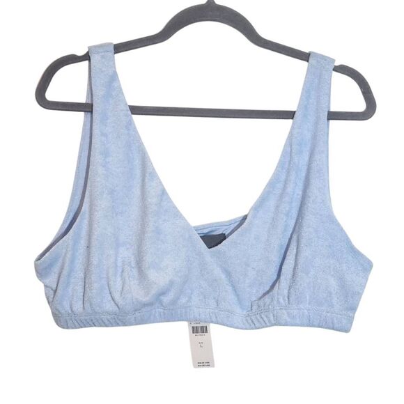 Sunday in Brooklyn Other - Sunday in Brooklyn Anthropologie Terry Cloth Light Blue Bra NWT Size Large